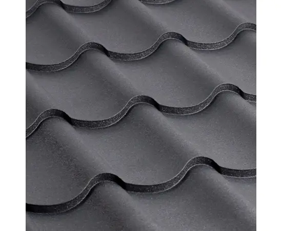 Metal tile 0.45x1180x2000 mm 2.36 m² Wrinkle gray