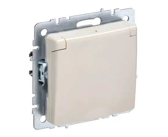 Socket IEK BRITE 16A IP44 RSbsh10-3-44-BrB with grounding without frame