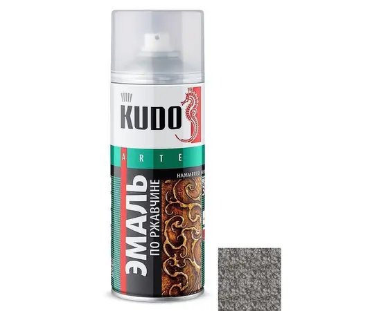 ემალი ჟანგზე წასასმელი ჩაქუჩის ეფექტით Kudo KU-3001 ვერცხლისფერი