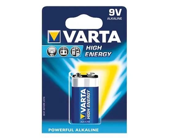 Battery VARTA Alkaline High Energy 6LR61 9V 1 pcs