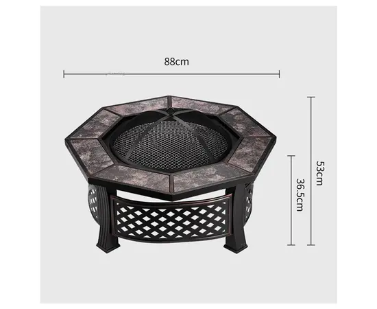 Grill-barbecue 37x83 cm
