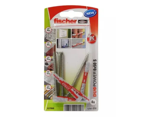 Dowel Fischer Duopower 6x50 S 4 pcs 537660