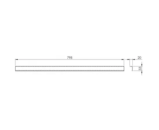 ავეჯის სახელური  Elita LOOK CHROM 80 1 PC. (L-798/R-758)