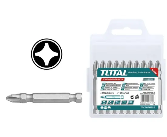 Биты шуруповерта Total TAC16PH223 PH2х50мм 10 шт