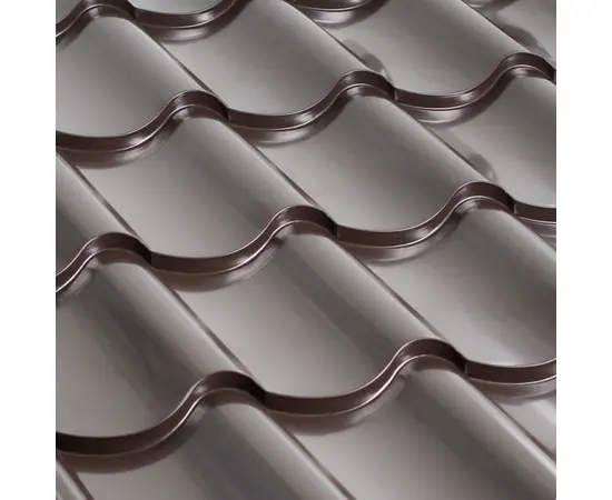 Metal tile 0.45x1180x2000 mm 2.36 m² dark chocolate