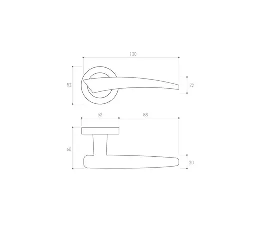 Door handle rossete Metal-Bud IDEA ZIOP with cylinder cover SNOPY