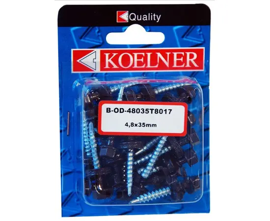 სჭვალი ფერმისათვის საყელურით EPDM Koelner 20 ც 4,8X35 B-OD-48035T8017  ბლისტი