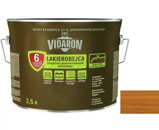 Пропитка по дереву Vidaron Lakobeyc 2.5 л L04 грецкий орех