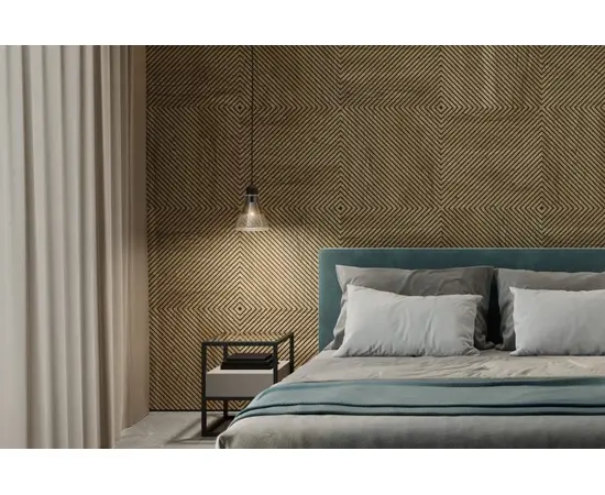 Панель фрезерованная из шпона дуба Lamele3D Brekka 600x600x11 мм
