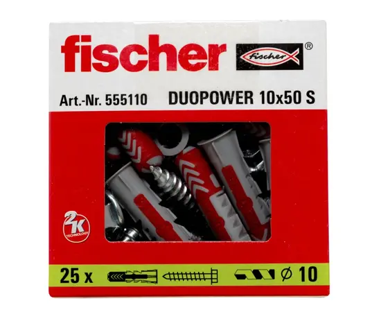 Dowel Fischer Duopower 10x50 S 25 pcs 555110