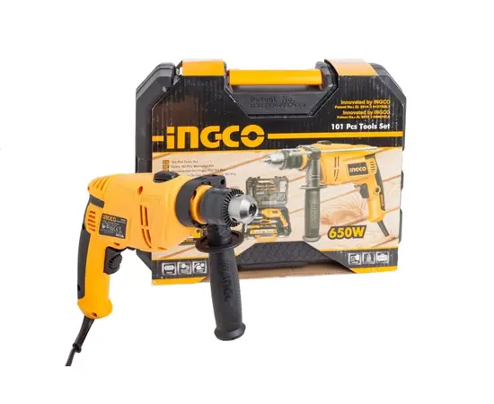 Impact drill Ingco HKTHP11021 650W + tool kit 101 pcs