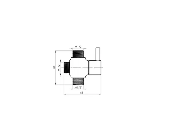 Дивертор для душевой колонны Rubineta 636540 M1/2"