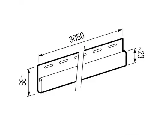 Планка финишная VOX Nature SVP-14 Кедр Серебристый 3.05 м