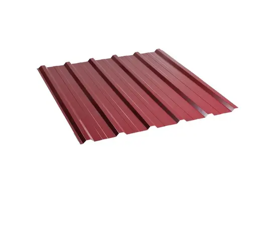 Corrugated board trapeze 1140x2000x0.45 mm 2.28 m² burgundy