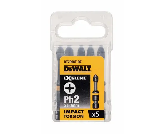 Bit impact DeWalt DT7998T-QZ PH2 50 mm 5 pcs