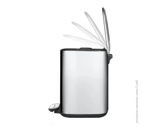 Metal Trash Bin Silver Ekoflora 9 L