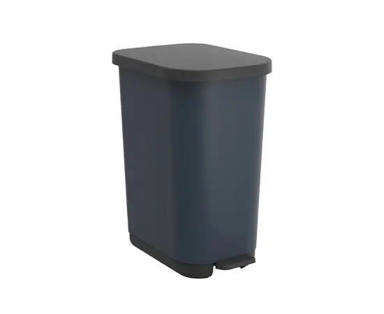 Waste bin with pedal Rotho RIBO blue 35 l