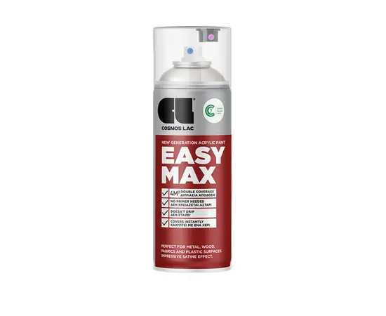 ლაკ-სპრეი საღებავი Cosmos Lac EASY MAX RAL9010 თეთრი 400 მლ