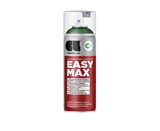 Краска аэрозольная Cosmos Lac EASY MAX RAL6001 темно-зеленый 400 мл