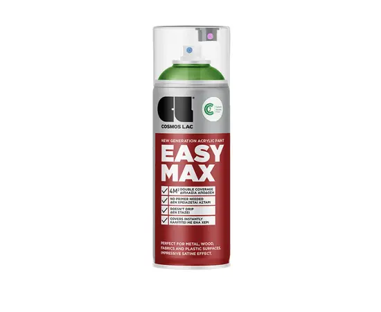 Краска аэрозольная Cosmos Lac EASY MAX RAL 6018 зеленый 400 мл