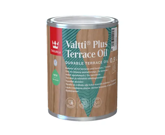 Краска для защиты дерева Tikkurila Valtti Plus Terrace Oil Clear 0,9 л