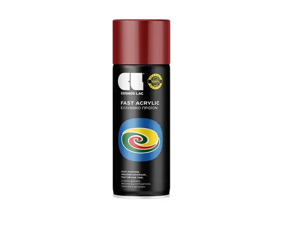 Краска аэрозольная Cosmos Lac FAST ACRYLIC RAL3003 рубиновый красный 400 мл