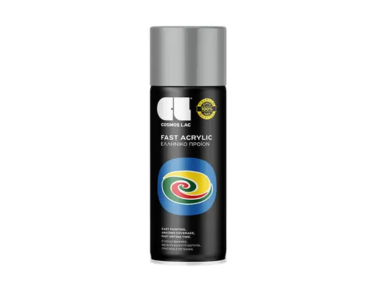 ლაკ-სპრეი საღებავი Cosmos Lac FAST ACRYLIC RAL7042 ნაცრისფერი 400 მლ