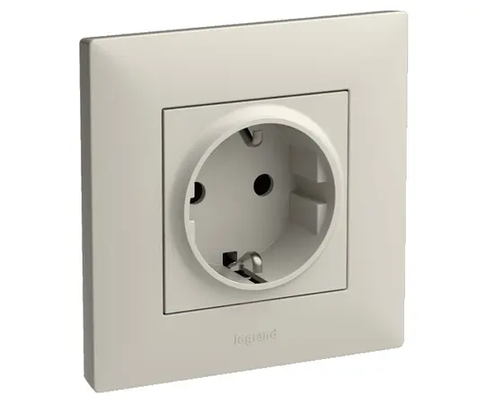 Socket no frame with grouding,ivory LEGRAND