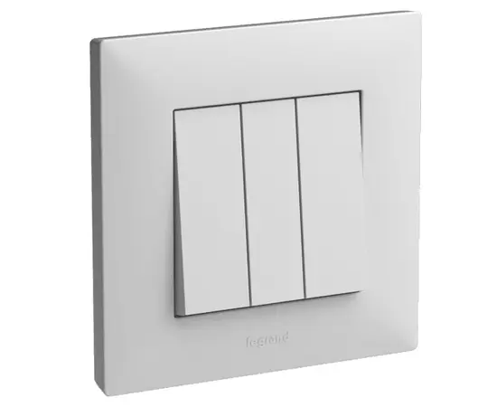 Switch without frame 3-key,white LEGRAND