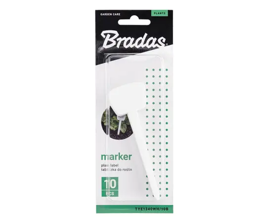 მცენარის მარკერი თეთრი Bradas 13x4 სმ 10 ც