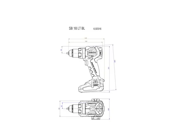 Аккумуляторная ударная дрель Metabo SB 18 LT BL 18V (602316550)