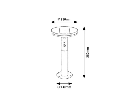 Luminaire with solar cells and motion sensor Rabalux Alaska LED 10W 4000K IP44 77018