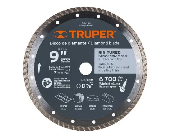 Алмазный диск Truper Turbo DID-290 230 мм