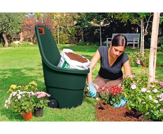 Урна садовая Keter 53x58x89 см зеленая
