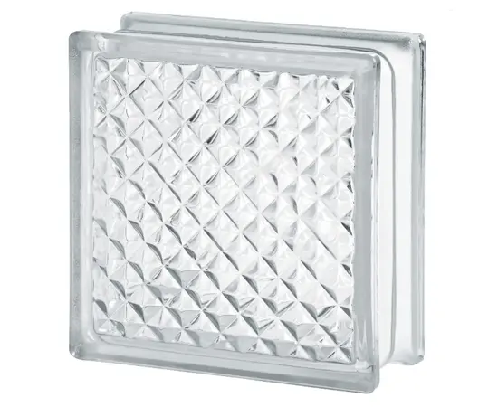 Стеклоблок Green Nest Clear Lattice 190x190x80 мм
