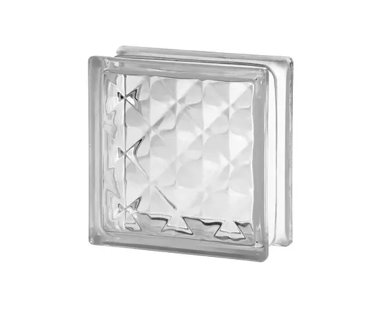 მინა ბლოკი INVESTMENT CLEAR PYRAMID 19x19x8