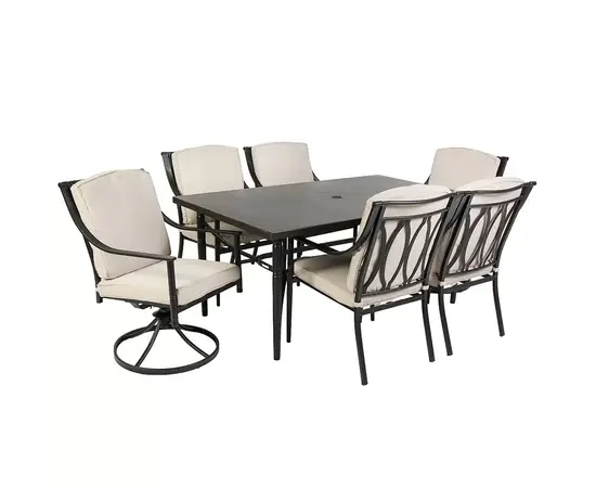Комплект садовой мебели стол 173x102x75 см 6 стульев 60x62x91 см JM-PS-T726