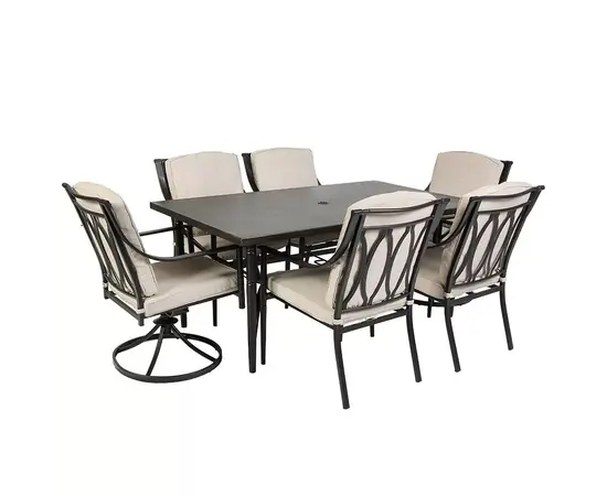 Комплект садовой мебели стол 173x102x75 см 6 стульев 60x62x91 см JM-PS-T726