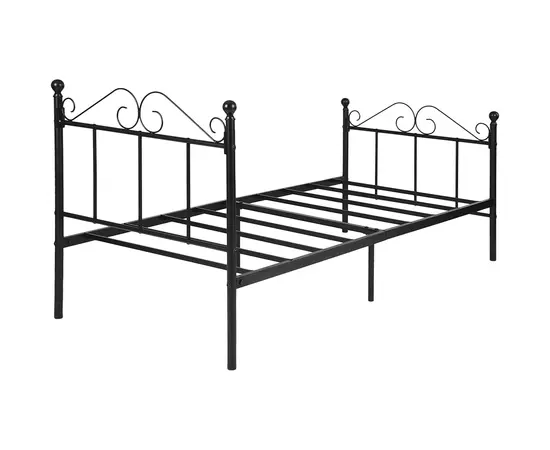 Кровать металлическая черная 197x91.5x96 см