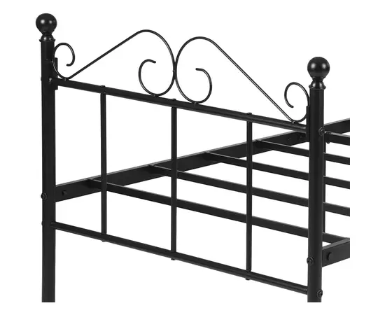Кровать металлическая черная 197x91.5x96 см