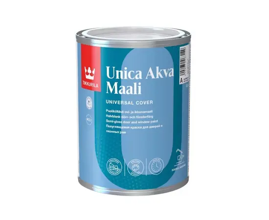 საღებავი რთული ზედაპირებისთვის Tikkurila Unica Akva C 0,9 ლ