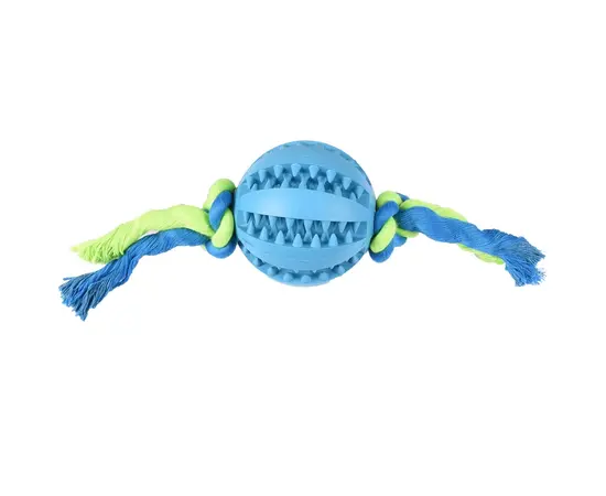 Игрушка для собак Flamingo BALL WITH ROPE 7см
