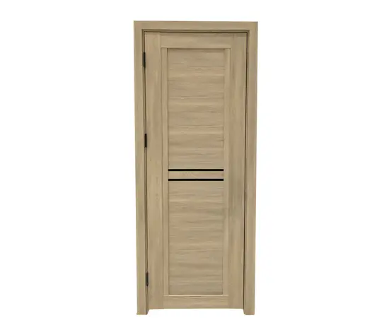 Дверной блок Fly Doors ПВХ BARN B06 дуб европейский 36x700x2150 мм стекло черное