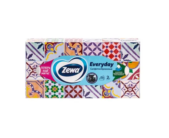 Бумага в кубе Zewa 100шт 2слоя