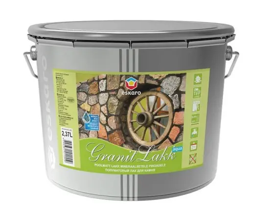Water-soluble semi-matt lacquer for stone Eskaro Granit Lakk 2.37 l
