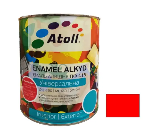 Enamel alkyd Universal ATOLL ПФ-115  red 2.6 kg