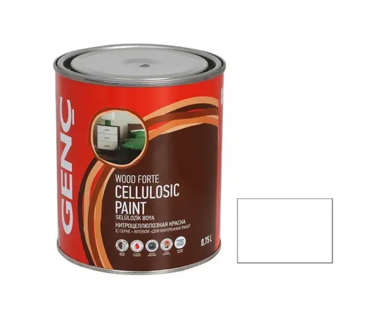 Paint nitro Genc white smooth 1000 750 ml