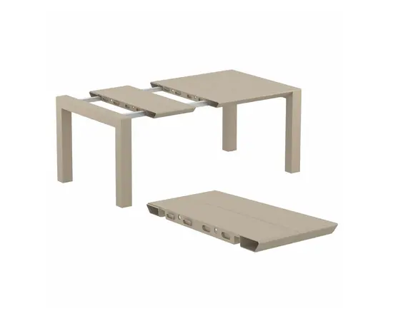 Table taupe Vegas 100x140x75 cm