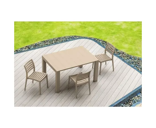 Table taupe Vegas 100x140x75 cm