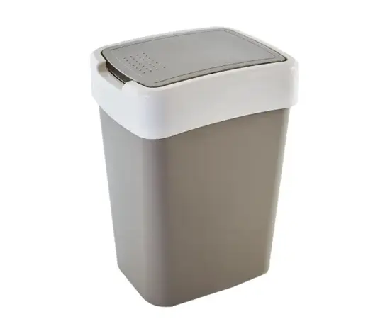 Trash can Aleana "Evro" 25 l cocoa/white rose